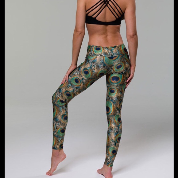peacock yoga pants